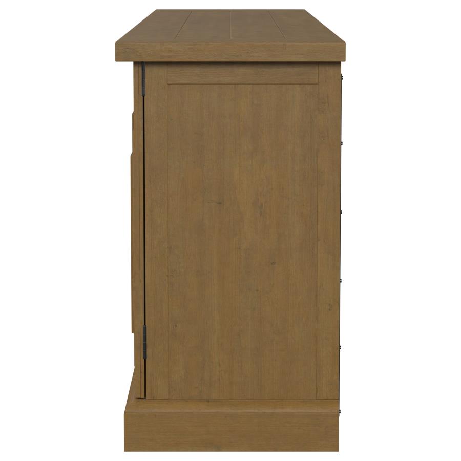 Florence 4-door Dining Sideboard Buffet Cabinet Rustic Honey-6
