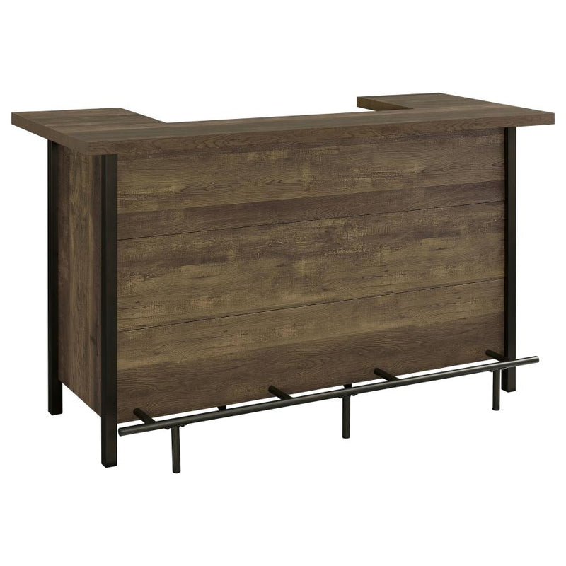 Bellemore Freestanding Home Bar Wine Cabinet Rustic Oak-zoom-