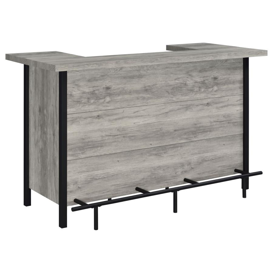 Bellemore Freestanding Home Bar Wine Cabinet Grey Driftwood-zoom-1