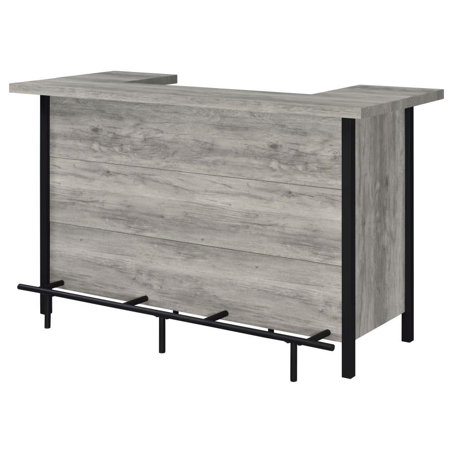 Bellemore Freestanding Home Bar Wine Cabinet Grey Driftwood-5