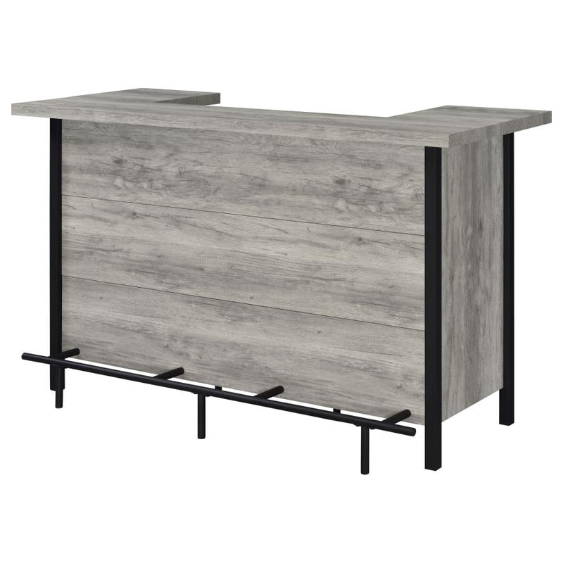 Bellemore Freestanding Home Bar Wine Cabinet Grey Driftwood-zoom-
