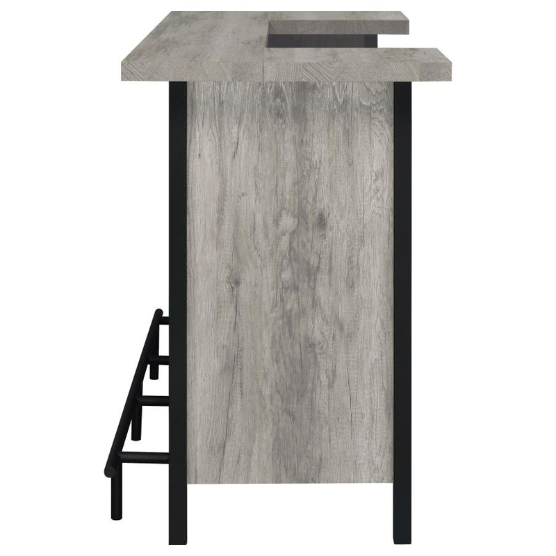 Bellemore Freestanding Home Bar Wine Cabinet Grey Driftwood-zoom-