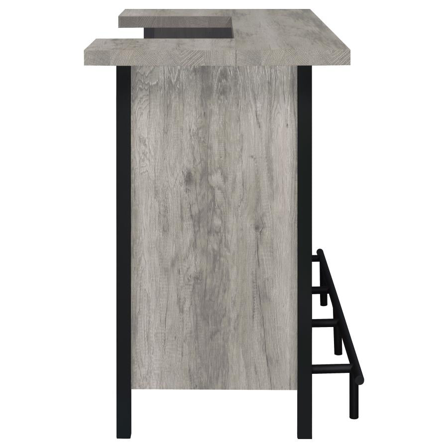 Bellemore Freestanding Home Bar Wine Cabinet Grey Driftwood-zoom-9