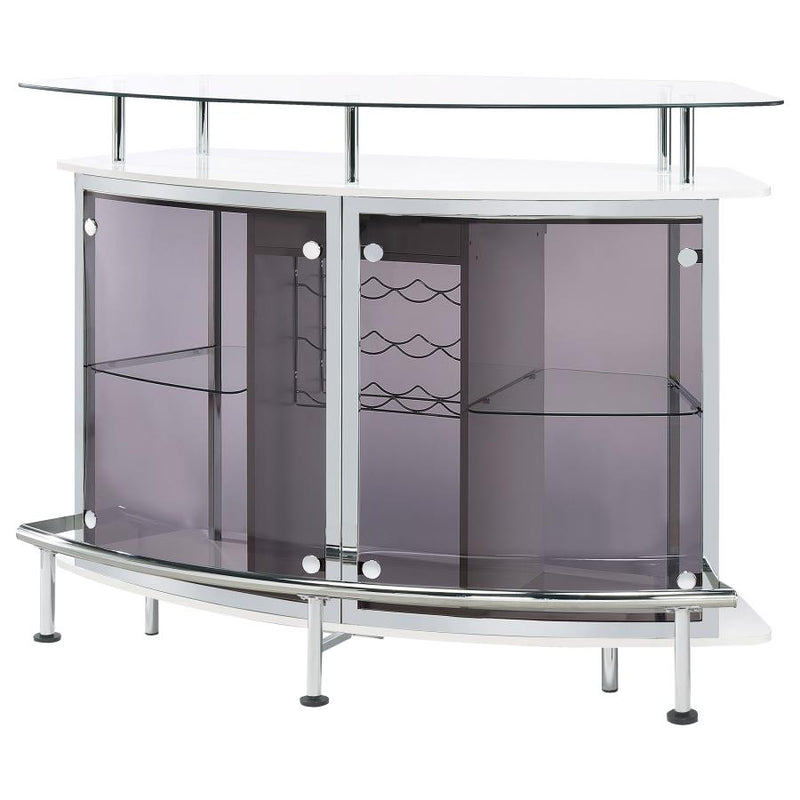 Gideon Curved Glass Top Home Bar Cabinet White High Gloss-zoom-