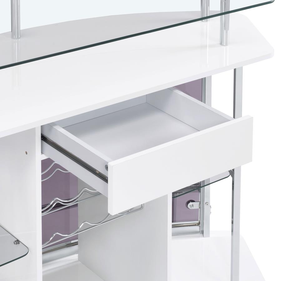 Gideon Curved Glass Top Home Bar Cabinet White High Gloss-zoom-7