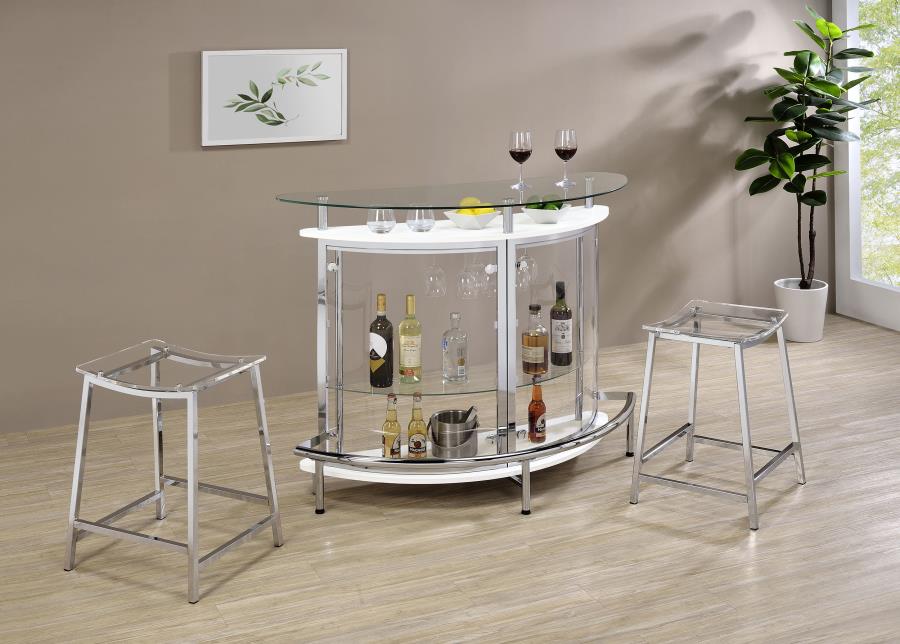 Jovani Acrylic Backless Counter Stool Chrome (Set of 2)-zoom-9