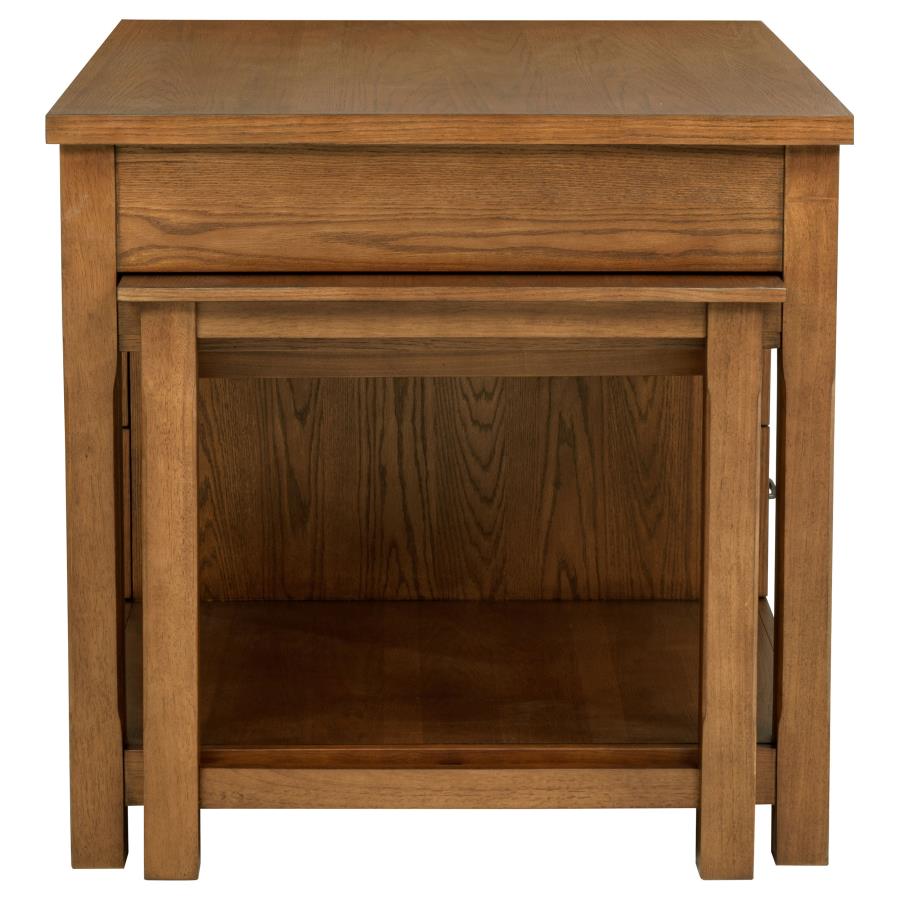 Mayfair 3-piece Kitchen Island with Extension Table Dark Oak-7