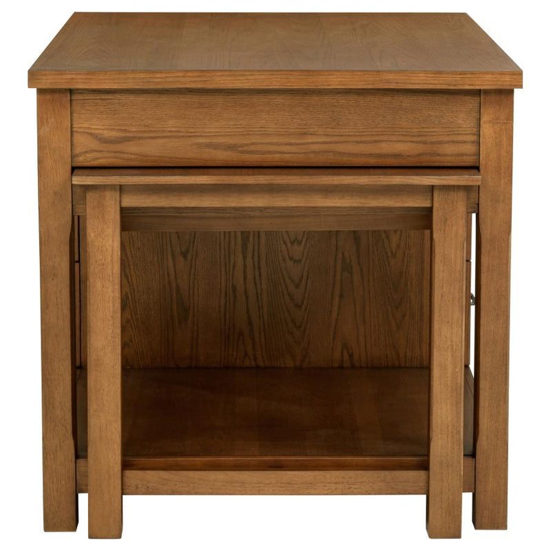 Mayfair 3-piece Kitchen Island with Extension Table Dark Oak-zoom-