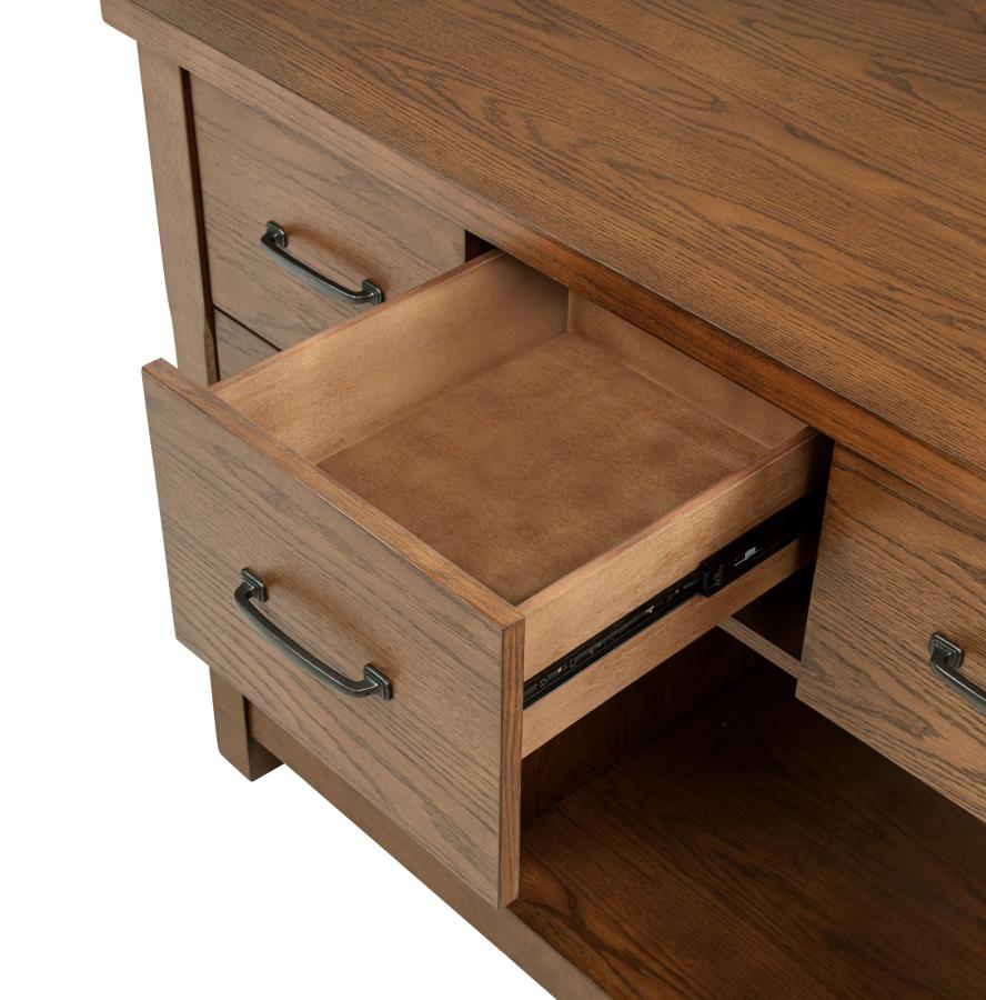 Mayfair 3-piece Kitchen Island with Extension Table Dark Oak-zoom-8