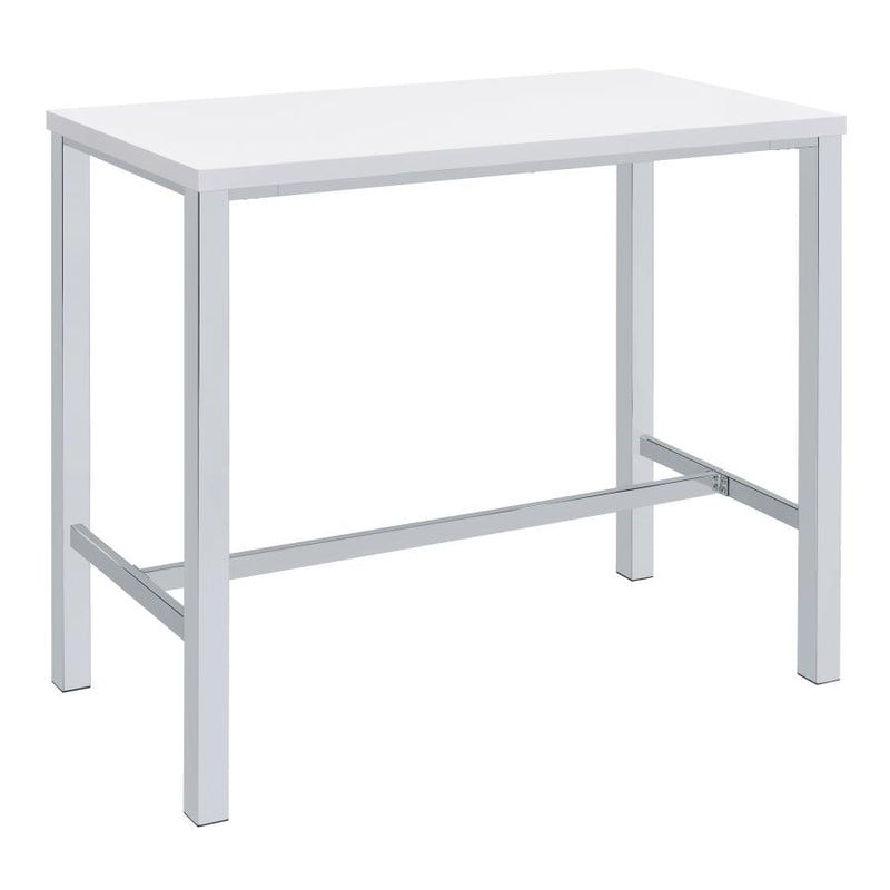 Natividad 5-piece Pub Height Bar Table Set White High Gloss-zoom-