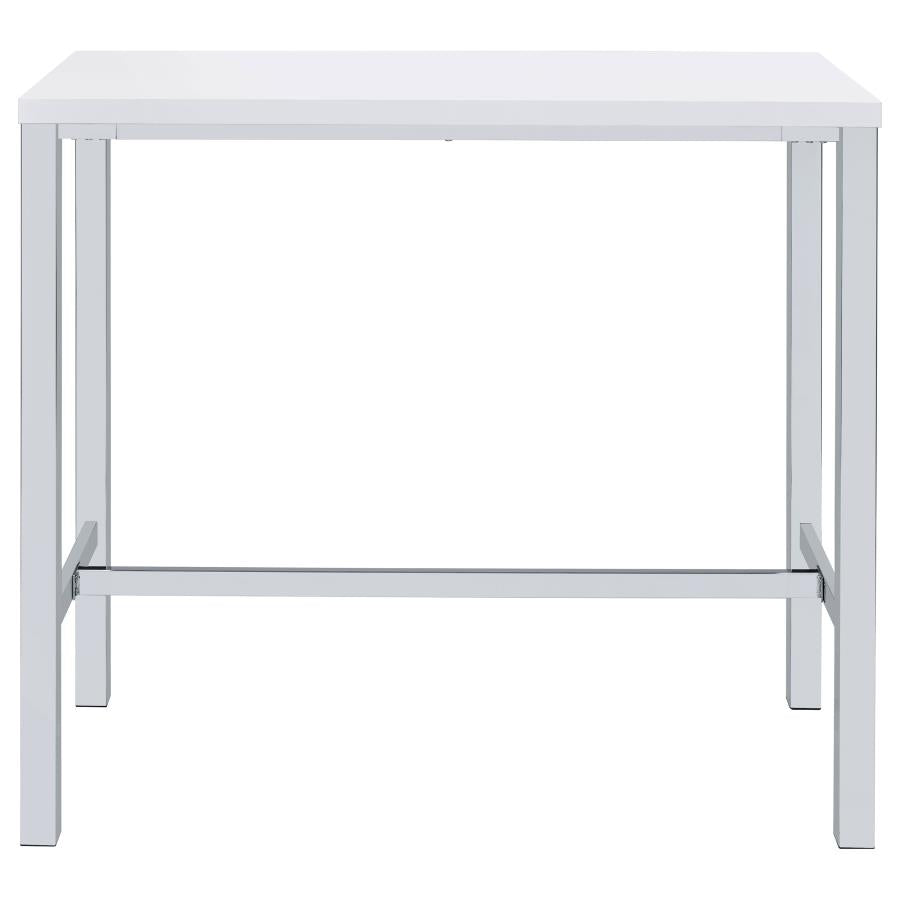 Natividad 5-piece Pub Height Bar Table Set White High Gloss-zoom-4