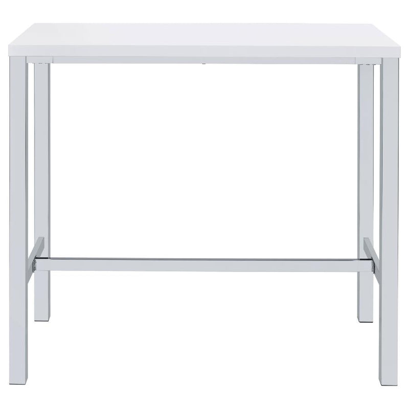 Natividad 5-piece Pub Height Bar Table Set White High Gloss-zoom-