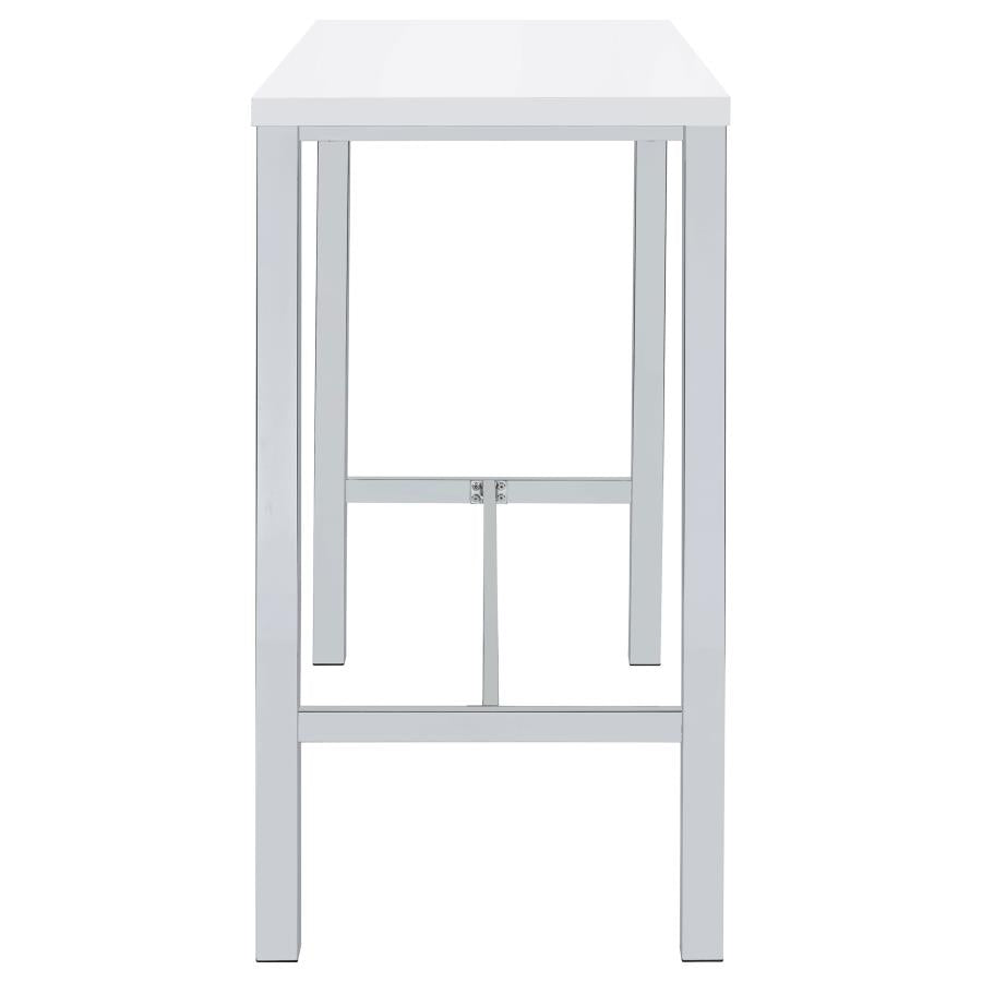 Natividad 5-piece Pub Height Bar Table Set White High Gloss-7