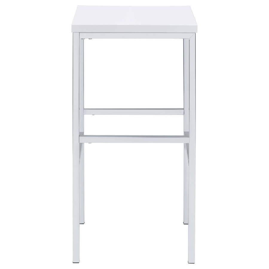 Natividad 5-piece Pub Height Bar Table Set White High Gloss-zoom-8