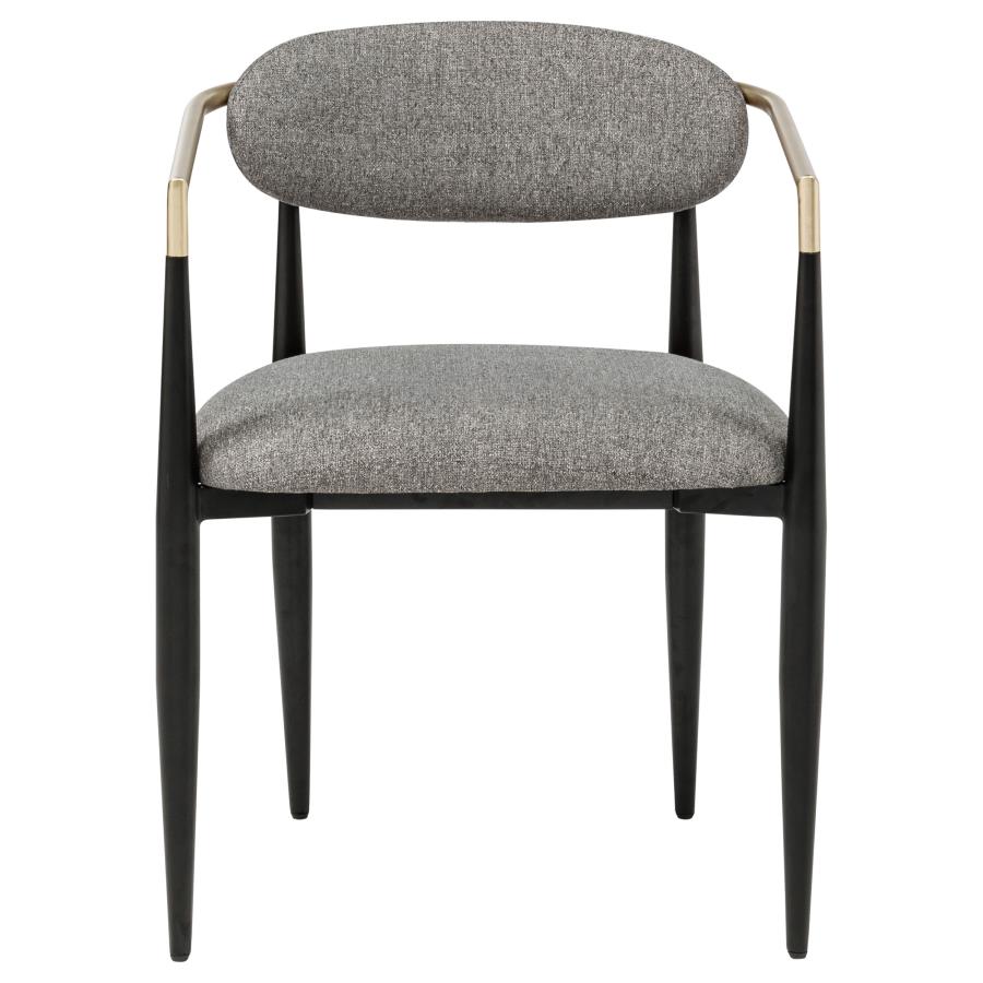 Bradbury Fabric Upholstered Dining Arm Chair Grey (Set of 2)-4