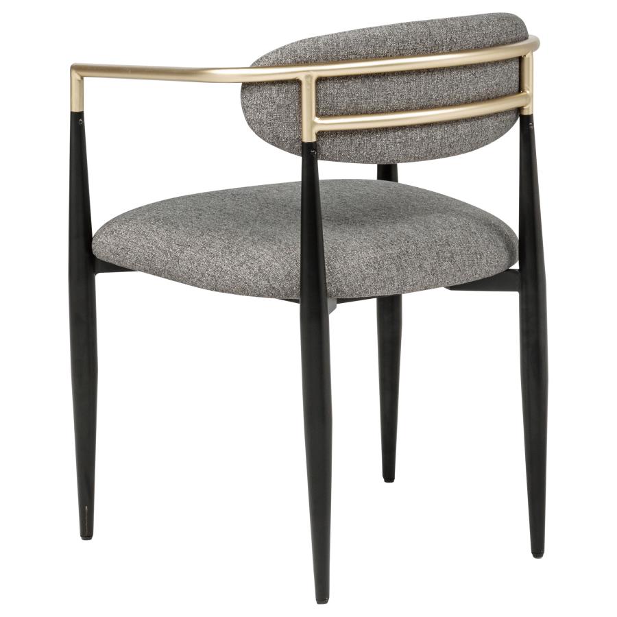Bradbury Fabric Upholstered Dining Arm Chair Grey (Set of 2)-7