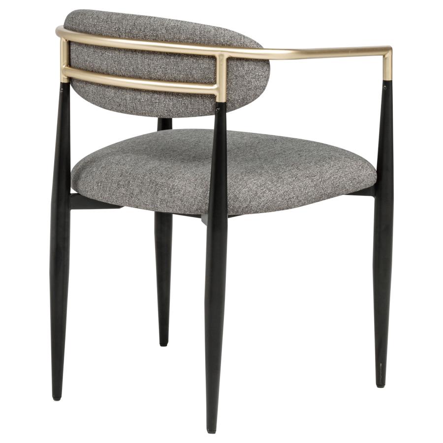 Bradbury Fabric Upholstered Dining Arm Chair Grey (Set of 2)-8