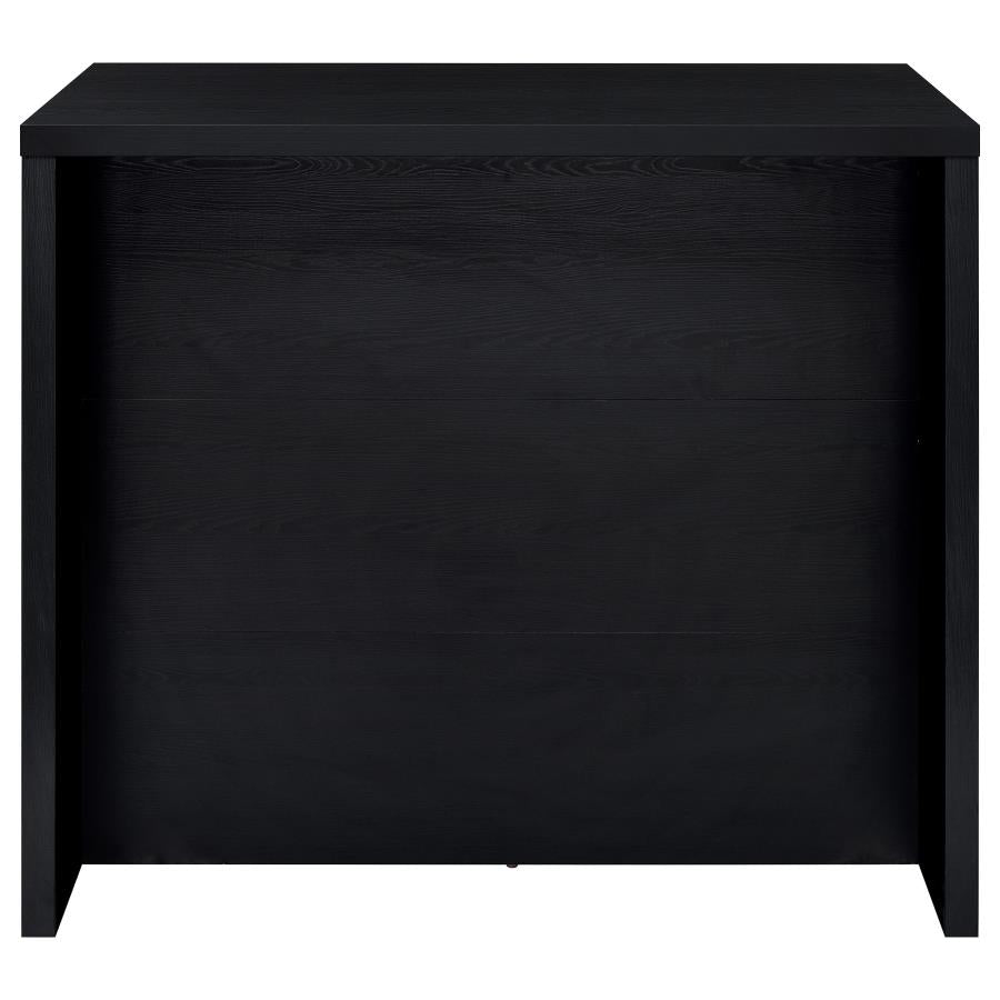 Topanga Engineered Wood Freestanding Home Bar Black-zoom-5