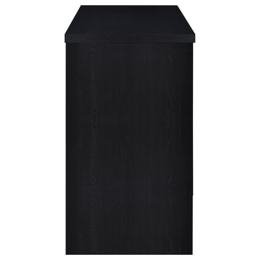 Topanga Engineered Wood Freestanding Home Bar Black-zoom-7