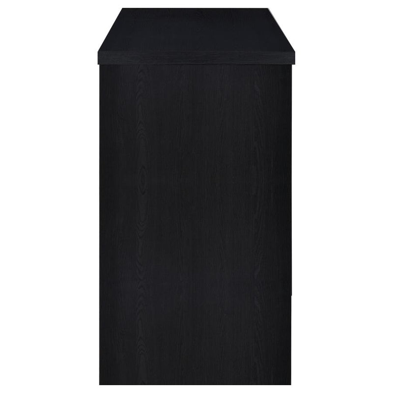 Topanga Engineered Wood Freestanding Home Bar Black-zoom-