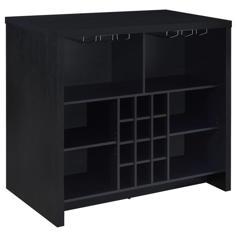 Topanga Engineered Wood Freestanding Home Bar Black-zoom-