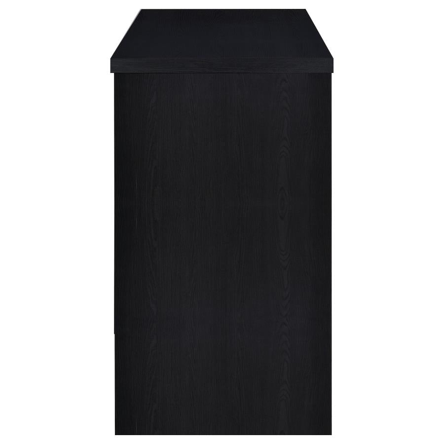 Topanga Engineered Wood Freestanding Home Bar Black-zoom-9