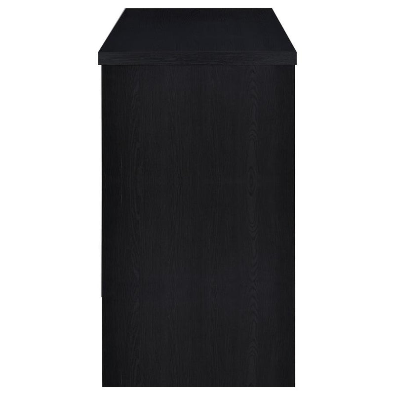 Topanga Engineered Wood Freestanding Home Bar Black-zoom-