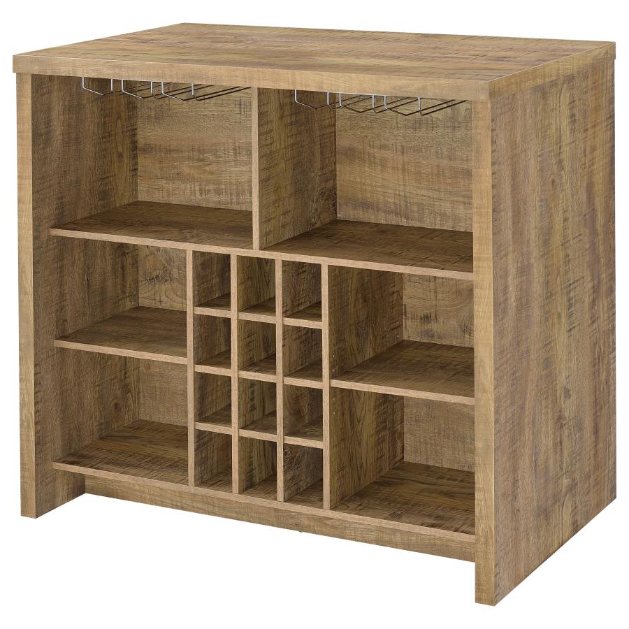 Topanga Engineered Wood Freestanding Home Bar Mango-8