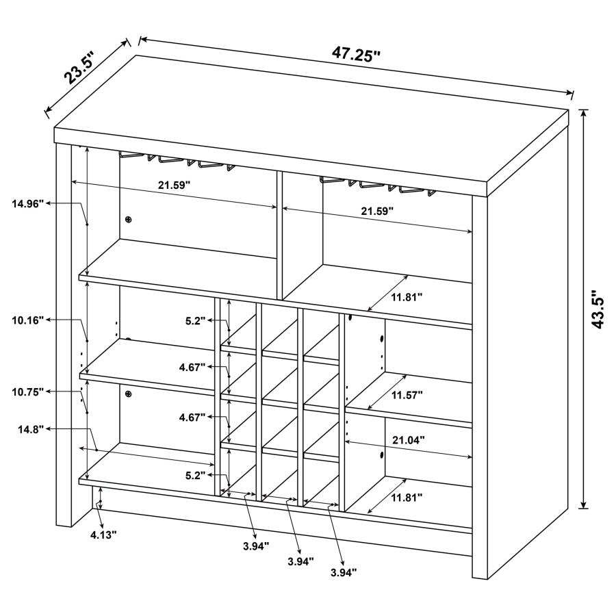 Topanga Engineered Wood Freestanding Home Bar Mango-zoom-11