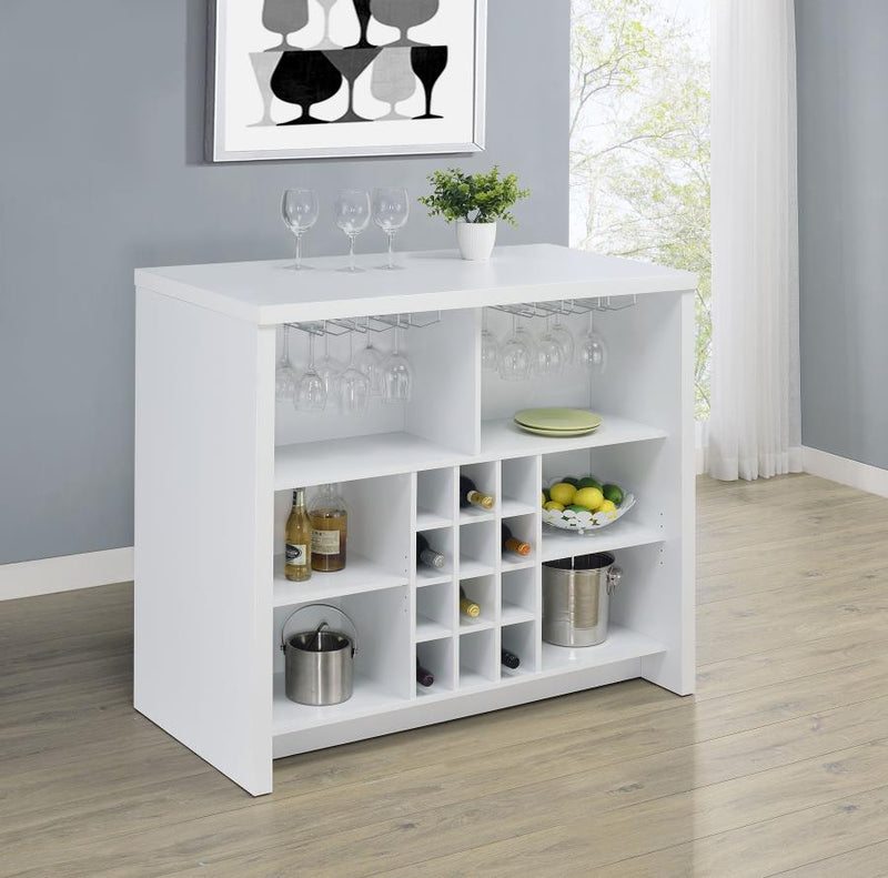 Topanga Engineered Wood Freestanding Home Bar White-zoom-