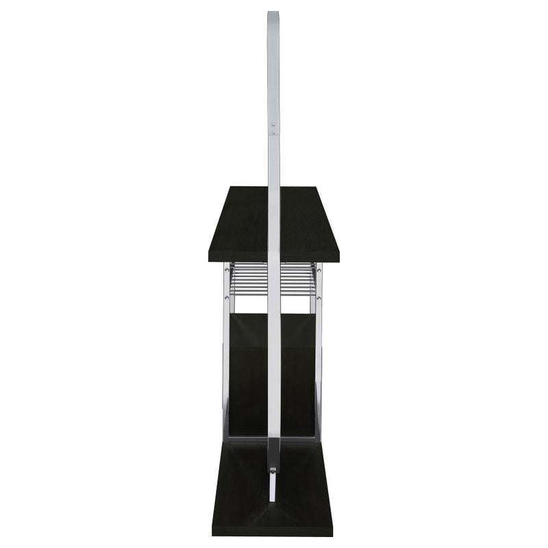 Risley 2-door Circular LED Wine Cabinet Dark Charcoal-zoom-