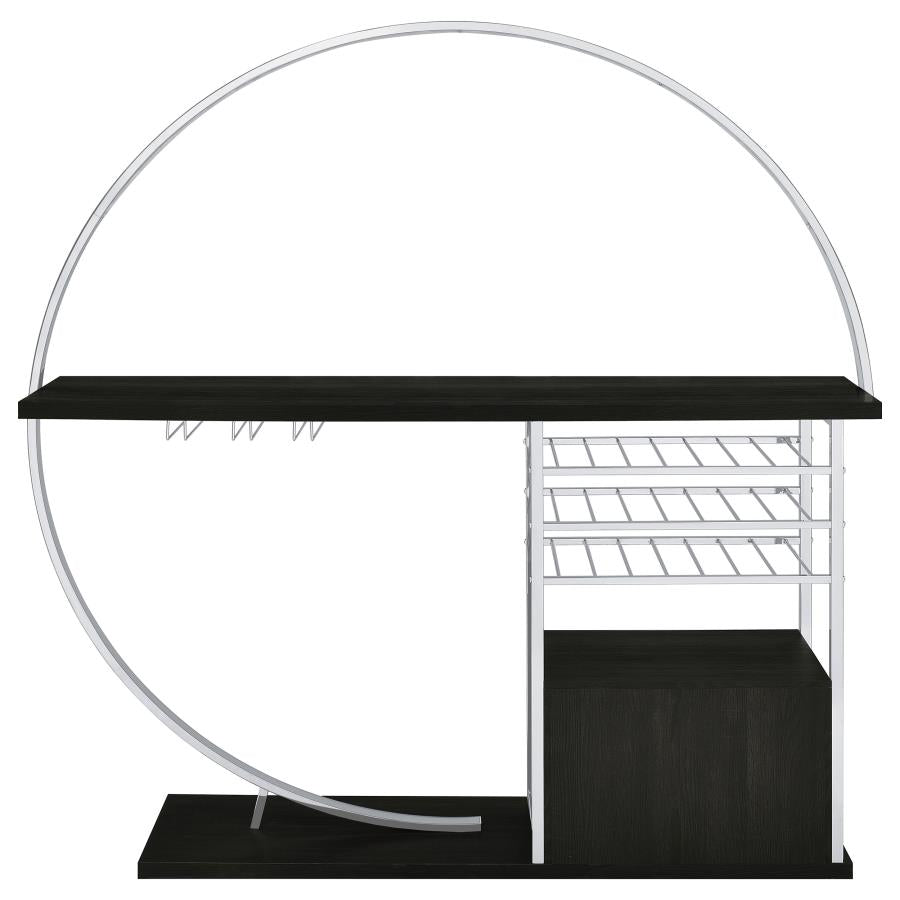 Risley 2-door Circular LED Wine Cabinet Dark Charcoal-15