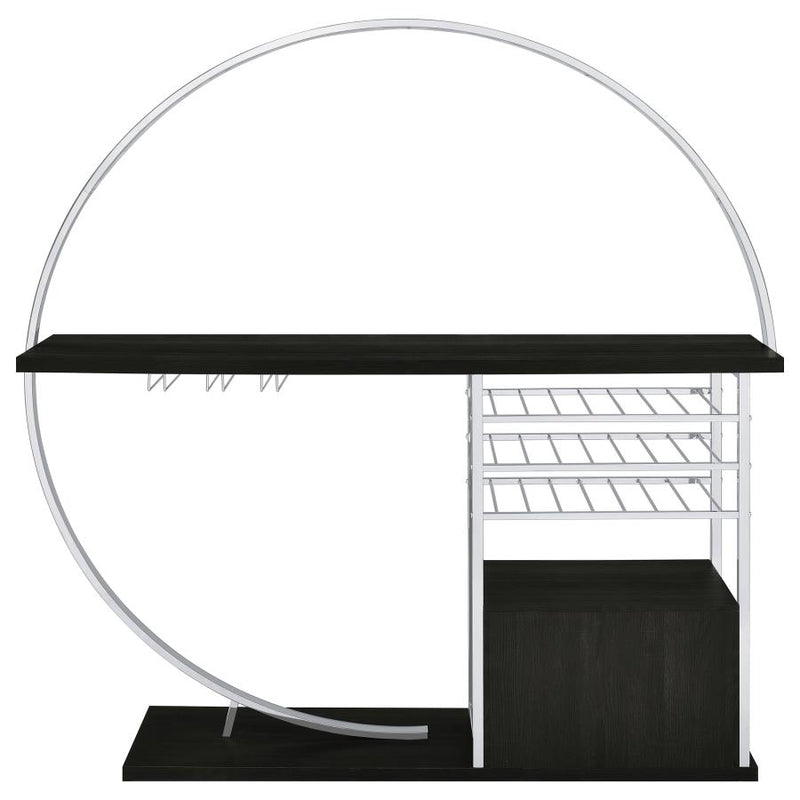 Risley 2-door Circular LED Wine Cabinet Dark Charcoal-zoom-