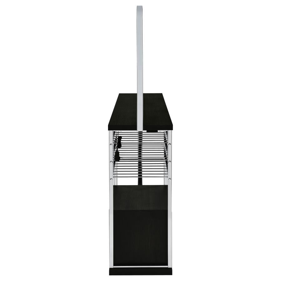 Risley 2-door Circular LED Wine Cabinet Dark Charcoal-zoom-16