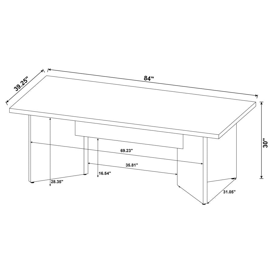 Jamestown 84-inch Composite Wood Dining Table Mango-7