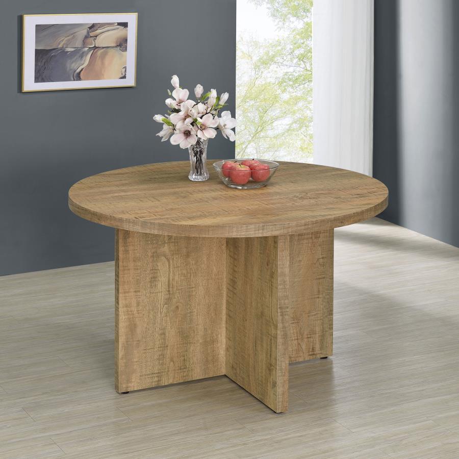 Jamestown Round 47-inch Composite Wood Dining Table Mango-2