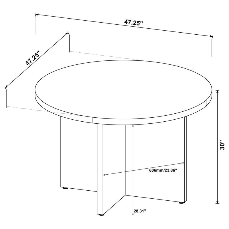 Jamestown Round 47-inch Composite Wood Dining Table Mango-zoom-