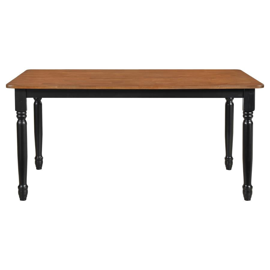 Hollyoak 5-piece Rectangular Dining Set Walnut and Black-zoom-4