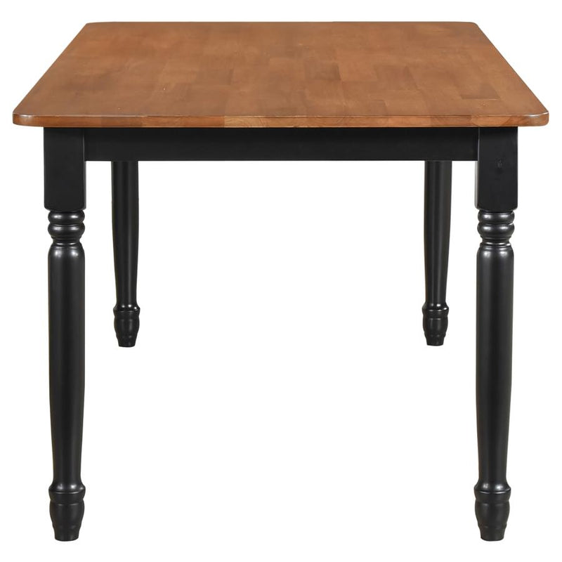 Hollyoak 5-piece Rectangular Dining Set Walnut and Black-zoom-