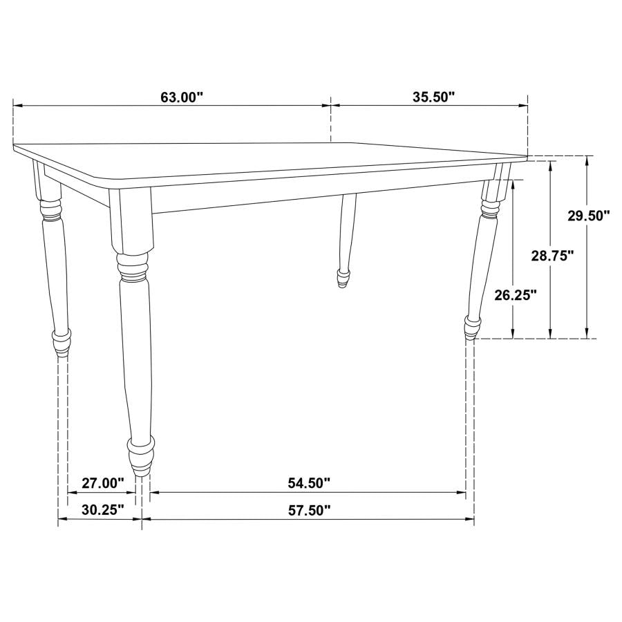 Hollyoak Rectangular 63-inch Wood Dining Table Walnut-zoom-8