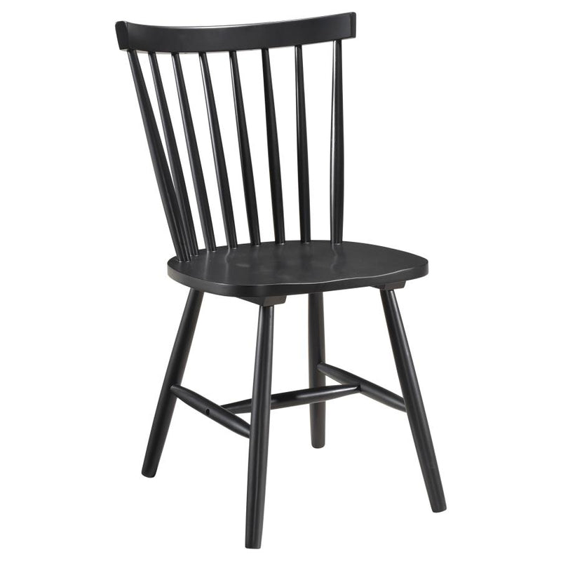 Hollyoak Windsor Wood Dining Side Chair Black (Set of 2)-zoom-