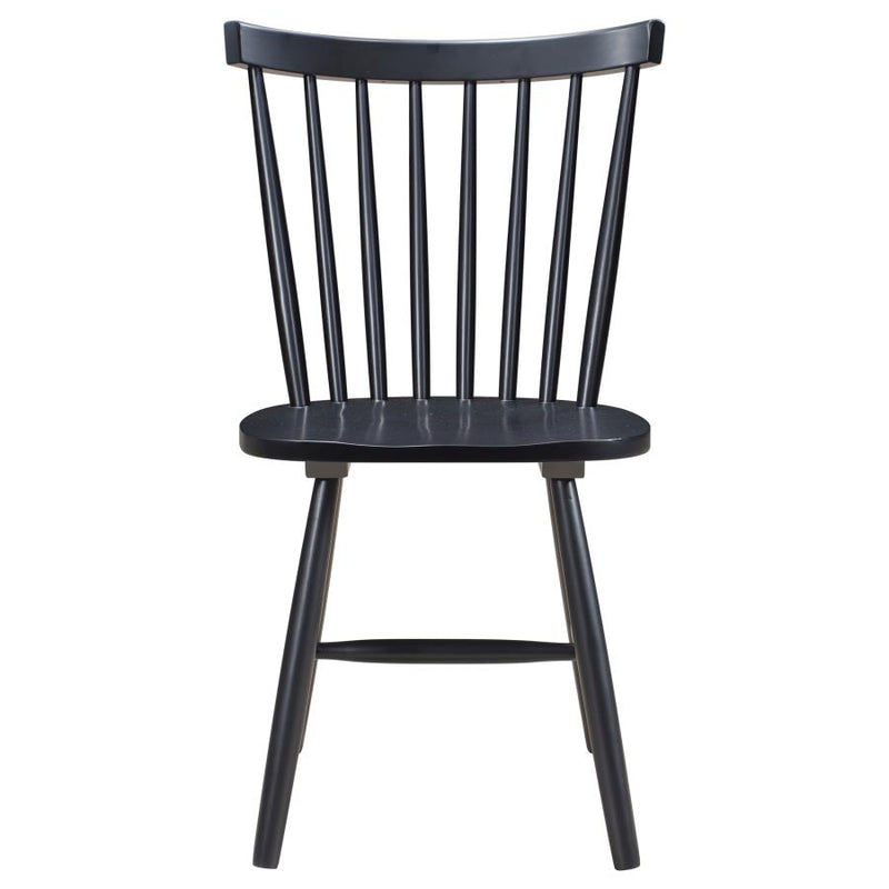Hollyoak Windsor Wood Dining Side Chair Black (Set of 2)-zoom-