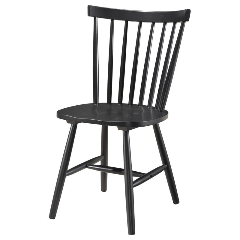 Hollyoak Windsor Wood Dining Side Chair Black (Set of 2)-zoom-