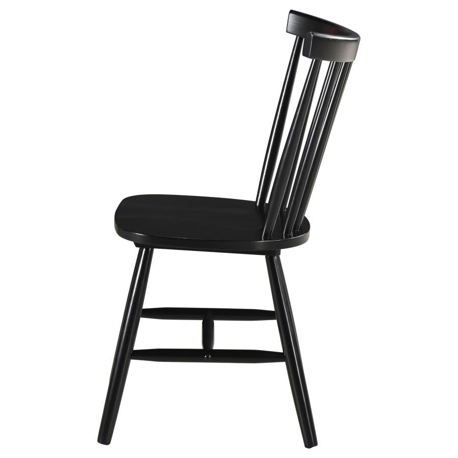 Hollyoak Windsor Wood Dining Side Chair Black (Set of 2)-zoom-6