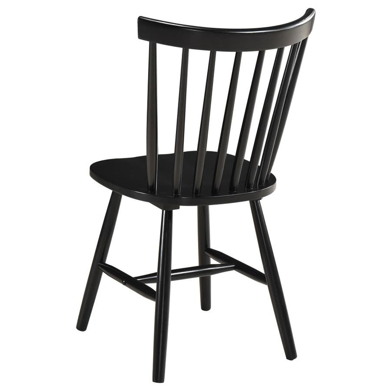 Hollyoak Windsor Wood Dining Side Chair Black (Set of 2)-zoom-