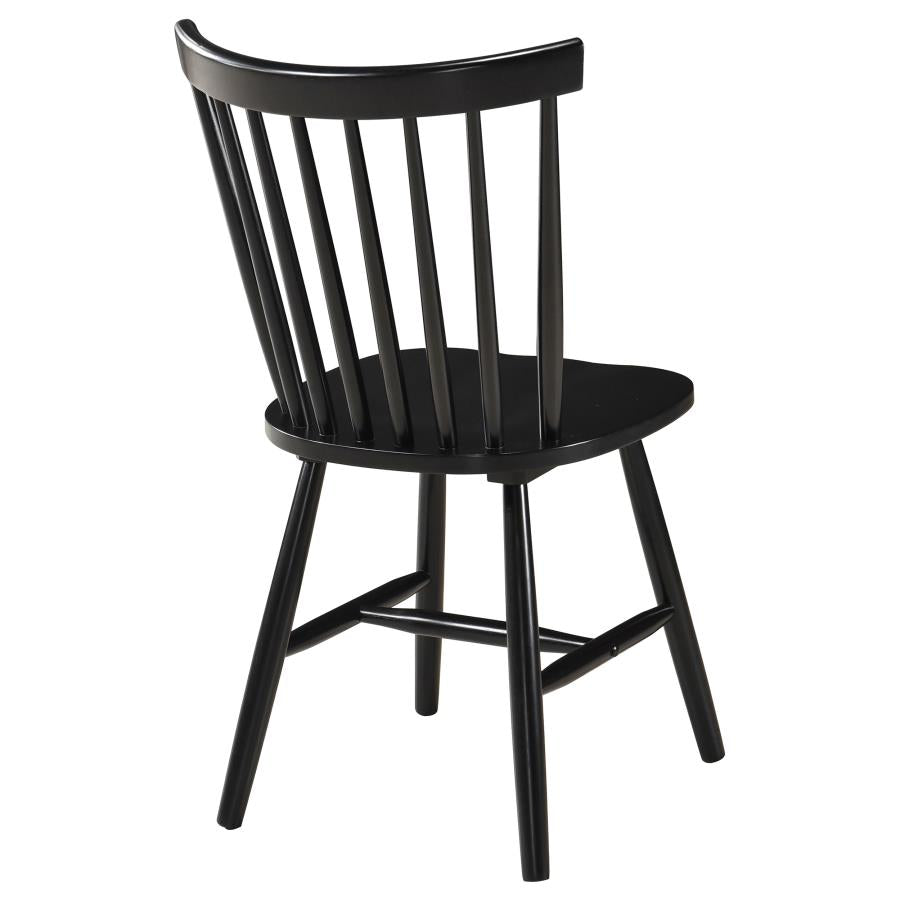 Hollyoak Windsor Wood Dining Side Chair Black (Set of 2)-8