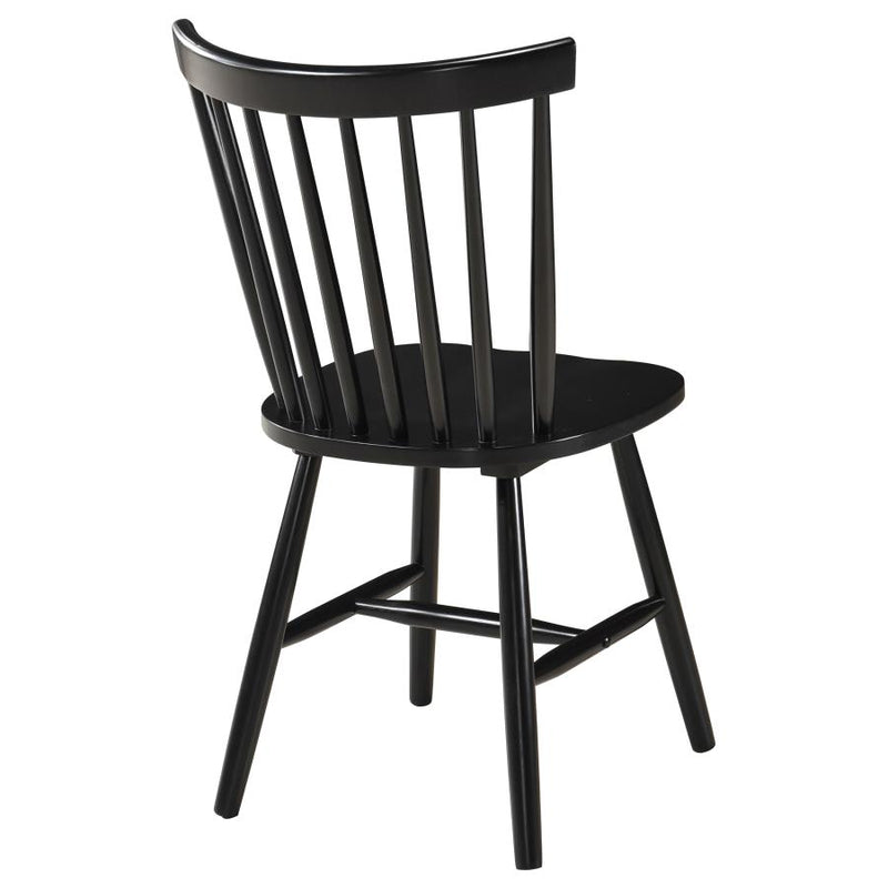 Hollyoak Windsor Wood Dining Side Chair Black (Set of 2)-zoom-