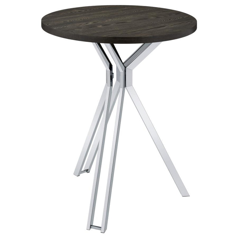 Edgerton Round 35-inch Pub Height Bistro Bar Table Dark Oak-zoom-