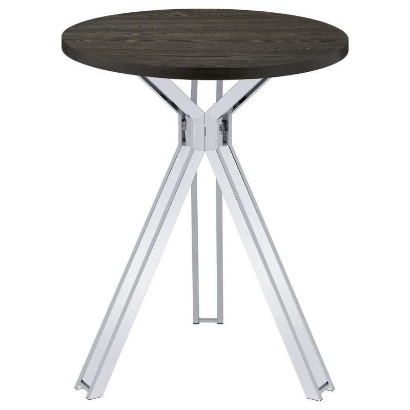 Edgerton Round 35-inch Pub Height Bistro Bar Table Dark Oak-zoom-