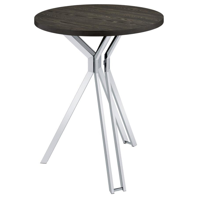 Edgerton Round 35-inch Pub Height Bistro Bar Table Dark Oak-zoom-
